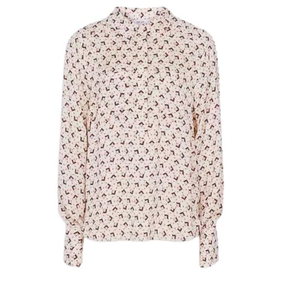 Reiss NWOT Pia Printed Geometric half button up - 2 ($228) - Picture 5 of 15